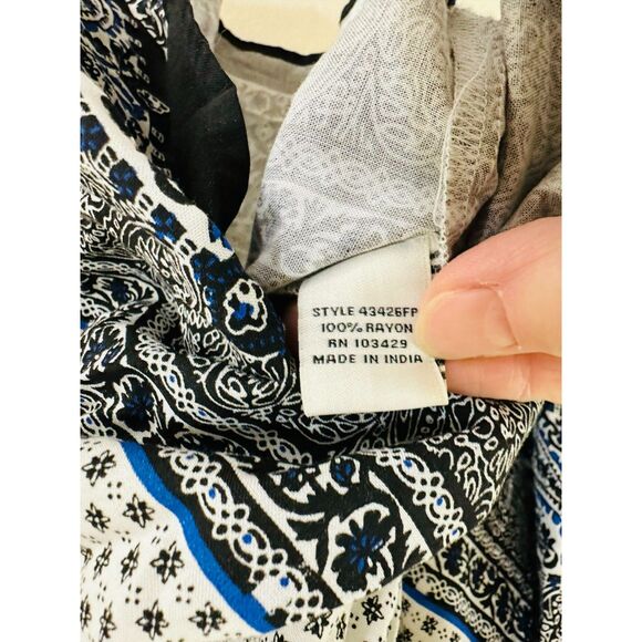 Caffe Marrakesh Women's BOHO Paisley Peasant Top Size M Hippie NWT - Picture 5 of 5